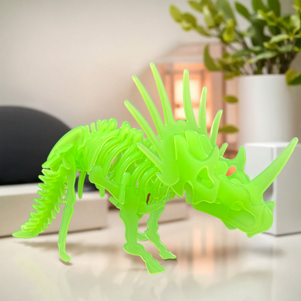 HUGRONTYCOY Glow in The Dark Building Blocks Set-Octo Ceratops